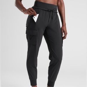 Athleta Black Cargo Jogger Pants